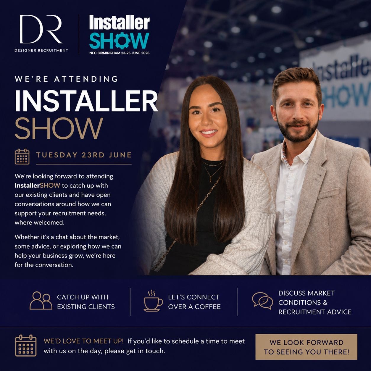 Designer Recruitment attending InstallerSHOW, Tuesday 23rd June